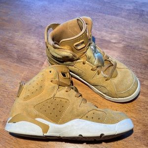 Youth Camel Leather Jordans